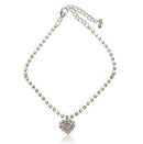 Women Lady Crystal Rhinestone  Heart Anklet Ankle Bracelet Chain Jewelry JR