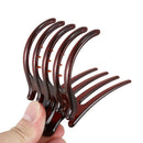 Women Lady Girls Non Slip Grip Large Claw Hair Clip Clamp,Coffee