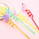 4pcs Disposable Unicorns Shape Hard Straws Birthday Decoration Tableware de ME