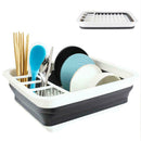 Foldable Dish Kitchen Storage Holder Drainer Bowl Dinnerware Draining Tray