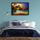 Cabins in the Woods 5D DIY Full Round Diamond Painting Landscape Craft Art