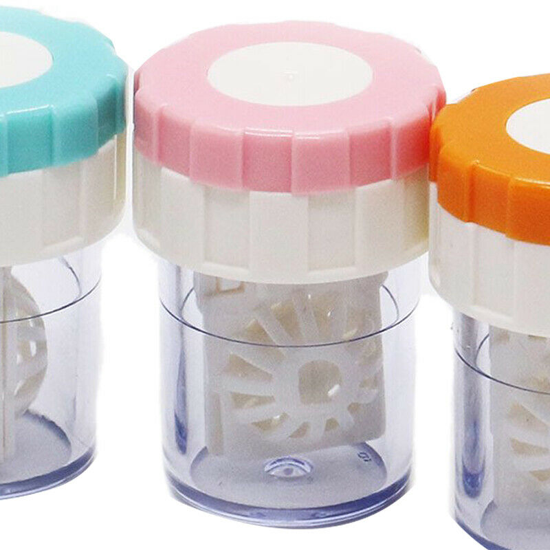 4 PCS Annual Contact Lens Cleaner Washer Cleaning Lenses Case Y7O8