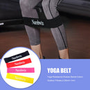 Latex Resistance Band Set for Yoga Workout Black Red Pink Yellow 500mm