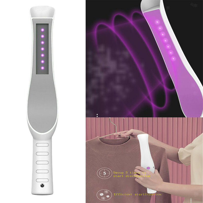 LED UV Disinfection Lamp Portable Handheld UVC Sterilizer Lights Tube Gray
