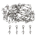 Pack of 100 Pieces Fishing Fastach Clips Fishing Snaps Clips Swivels Tackle