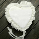 Personalized Wedding Rose HeartShaped Ring Box Bearer Holder Pillow Cushion S6B4