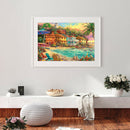 5D DIY Full Drill Diamond Painting Beach House Cross Stitch Embroidery Gift