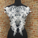 2X White Lace Applique Trim Embroidery Sewing Motif Wedding Dress Crafts DIY