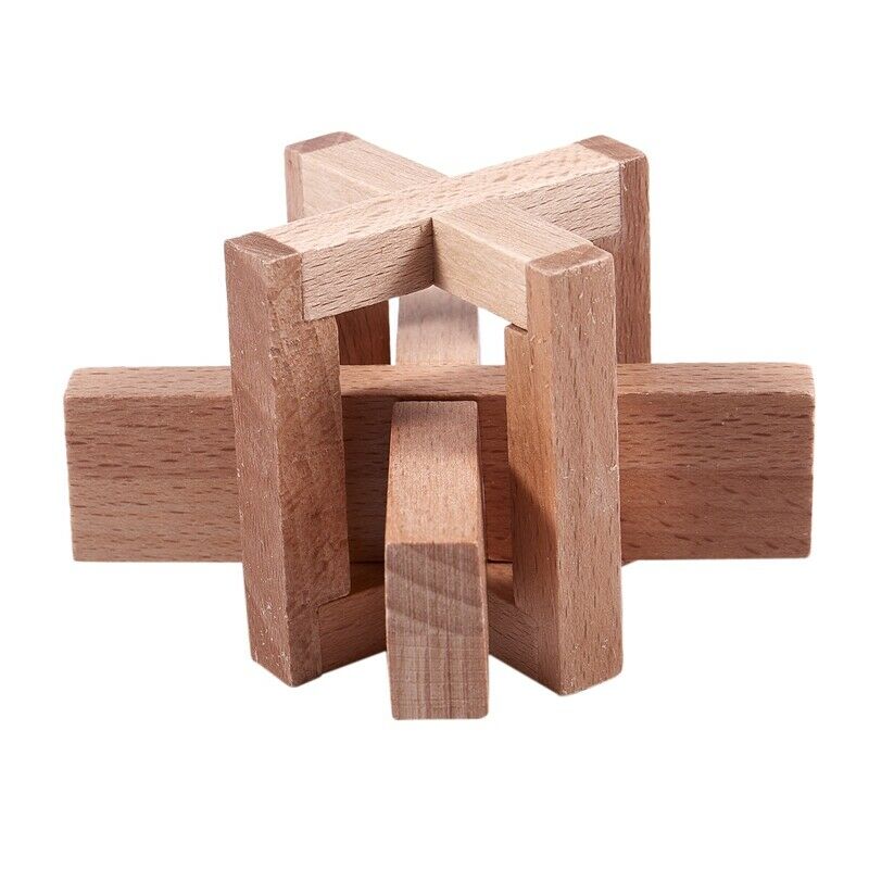 Wooden Siege Lock the Perplexing X in a Box Logic Puzzle Burr Puzzles Brain K8V8