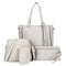 4pcs Women Handbag Lady PU Leather Shoulder Bag Tote Purse Messenger Satche