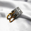 Large Acrylic Leopard Square Earrings for Women Minimalist Jewelry Cutout S G8I2