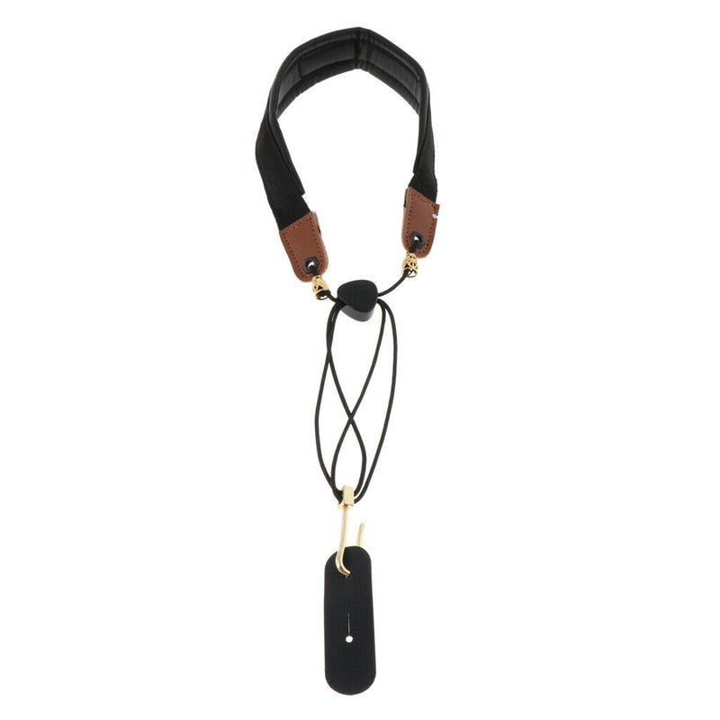 Black Saxophone Sax Neck Strap with Metal Hook