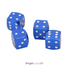 4pcs Dice Style Car Tire Wheel Tyre Caps Valve Stem Dust Covers (Blue)