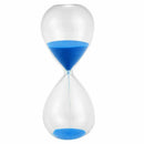 Large Fashion Blue Sand Glass Sandglass Hourglass Timer Clear Smooth Glass