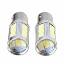 2Pcs White LED Car Bulbs BA15D P21W 1157 Backup Reverse Light 33-SMD 5630 5730