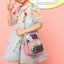 Shoulder Backpacks Girls Cute Animal Decor Messenger Rucksack (Multicolor)