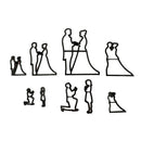 9pcs/set bride & groom silhouette cookie cutter wed cake fondant mold health ME