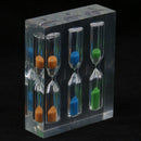 Clear Acrylic Sand Glass Hourglass Timer 3+4+5 Min Tea/Cafe Children Gifts