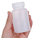 5X 100mL Laboratory Chemical Storage Case White Plastic Widemouth Bottle OZ