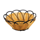 7 inch Plastic Braided Basket Fruit Vegetable Cookies Container Holder Blac