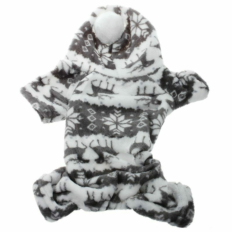 Winter warm clothing Pet clothing Gray S