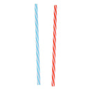 50x Mixed Colored Stripe Drinking Straws With Cleaning Brush Party Tableware