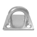 316 Stainless Steel Square Pad Eye 6mm Ring Sail Shade Plate Boat Rigging M6