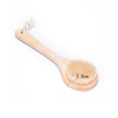 Natural Bristle  Brush Long Wooden Handle Bath Shower Spa Scrubber  Z