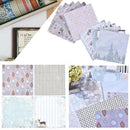 12x Christmas Snow Background Scrapbooking Paper DIY Planner Card Diary Crafts