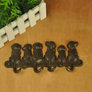 Cast Iron Dog Door Key Hook Pastoral European Retro Wall Hanging Coat Creat W9Q7