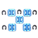 5pcs Bike Brake Cable Guide Clips Aluminium Alloy C Buckles Clamp (Blue) A