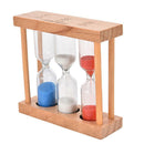 Wood Frame Glass Sand Sandglass Clock Time Timer 1/3/5 Home Dec Dwwj