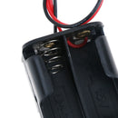 2 pcs black plastic battery holder case with wired for 4 x AA batterie â„–[