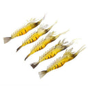 5Pcs 9cm 4g Outdoor Fishing Lure Soft Simulation Lightweight Shrimp Prawn B