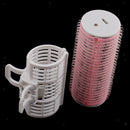 USB Pink Rech argeable Double-deck Roller Hair Curler Clip Home Salon Clamp Pink