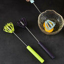 1pc Semi-automatic Egg Beater Whisk Manual Hand Mixer Self Turning Egg Stirr Hn