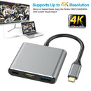 3 in 1 Type C to HDMI USB3.0 HDTV TV Cable Converter Adapter for Nintendo Switch