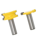2pc 1/2" Shank 1-1/2" Dia Flute and Bead Router Bit Woodworking Cutting Tool