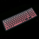 Silicone Keyboard Skin Cover Film for Dell 15CR 15'' Notebook PC Clear Pink