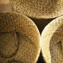 Woven Seagrass Basket, Woven Seagrass Tote Belly Basket for Storage, Laundr