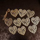 10x Wooden Love Heart Table Scatter Wedding Decoration Crafts Hanging Decor Hot