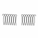 2 Pcs Black Metal Wave Wire Hoop Styling Flexible Headband Combs
