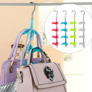 4Hook Handbag Closet Rack Hanger Organizer Behind The Door Hanging Storage Bag