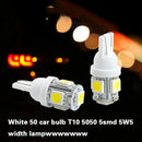 50Pcs Super White T10 Wedge 5-SMD 5050 LED Light bulbs W5W 2825 158 192 168 194