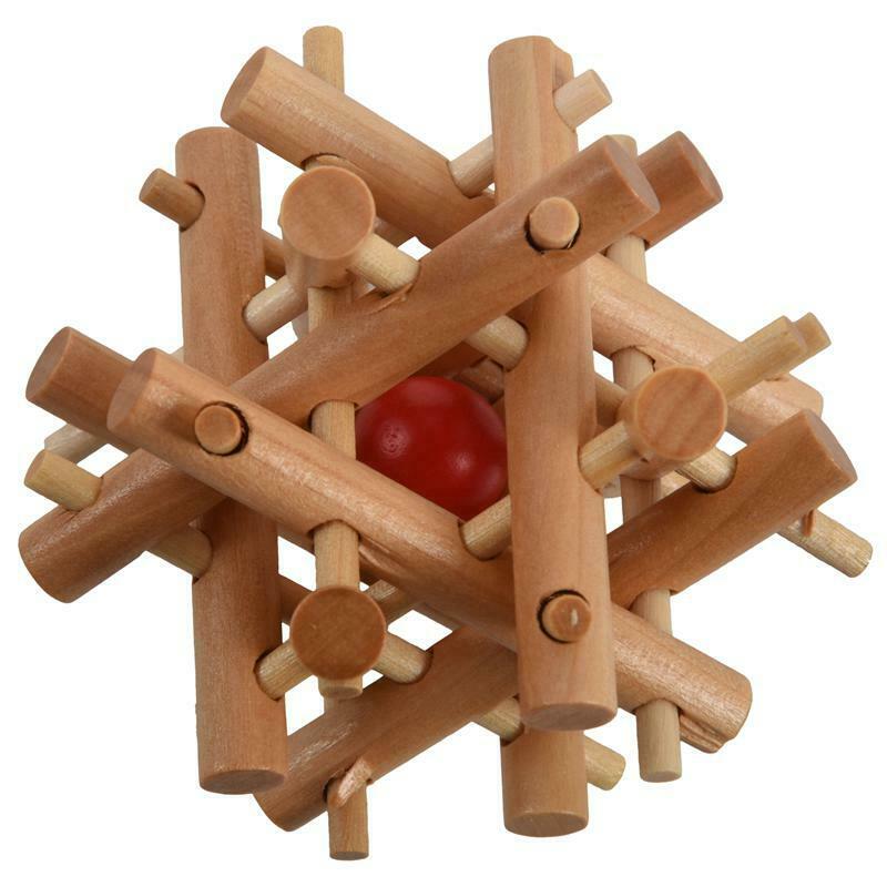 Wooden Twelve Sisters Take the ball cage Lock Interlocking Logic Puzzle Bur C7M6