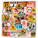 50pcs Cool Skateboard Stickers Bulk Pack Snowboard Vinyl Decor Decals Black