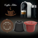 3pcs Refillable Reuse Coffee Capsule Filters for Nespresso Machine (Multi) A