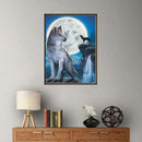 5D DIY Full Drill Diamond Painting Night Wolf Cross Stitch Embroidery Kits