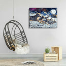 Painting By Numbers Kit DIY Snow Wolf Hand Painted Canvas Oil Art Picture A