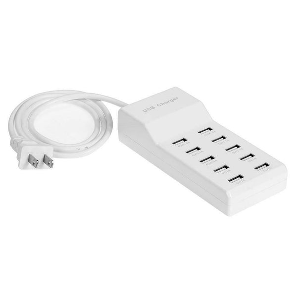 10Port Fast USB Charging Power with Adapter Wall Travel Desktop Charger Hub A#S
